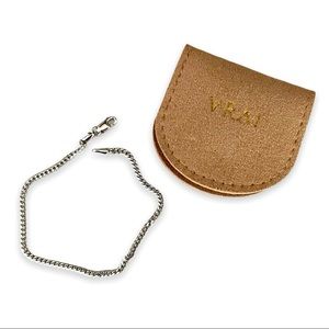 Brand New - Vrai sterling silver chain bracelet with pouch (6 inches)